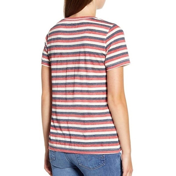 NWT Lucky Brand Red White & Blue Striped Top Size Small - Picture 3 of 8